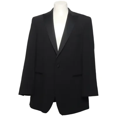 Tuxedo jacket (Black) from Peter Adam's Elastane, Polyester, Viscose, Wool