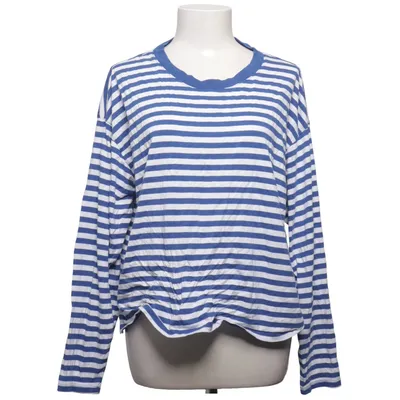 Long sleeve T-shirt (Blue, White) from Monki Cotton, Modal