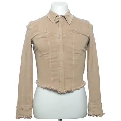 Spijkerjas (Beige) van Bershka Katoen, Elastaan, Polyester
