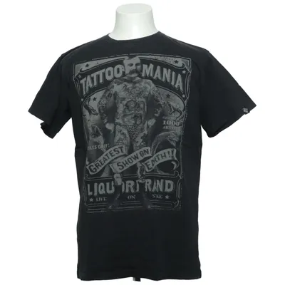 T-shirt (Zwart) van Liquor Brand Katoen