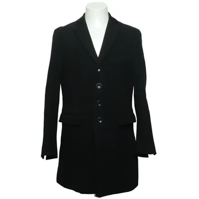 Coat (Black) from Plectrum by Ben Sherman Acrylic, Nylon, Polyester, Viscose, Wool