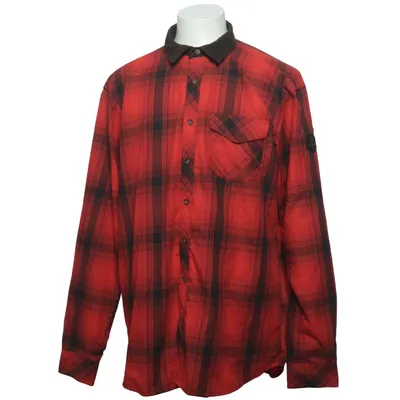 Chemise en flanelle (Rouge, Noir) de Härkila Polyester, Laine