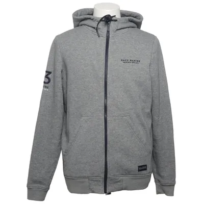 Capuchon sweater (Grijs) van Race Marine Katoen, Polyester