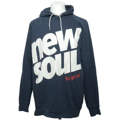 Hættetrøje (Blå, Hvid) fra New Soul Bomuld, Polyester