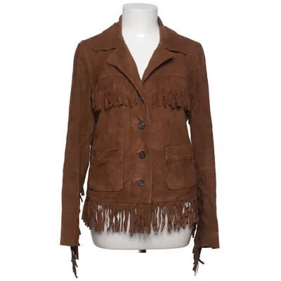 Veste en cuir (Marron) de Mango Cuir, Polyester