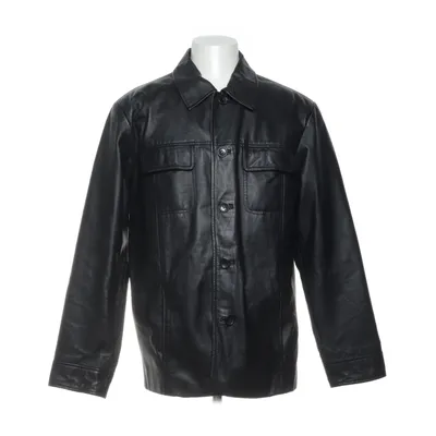 Leather jacket (Black) from Code Leather, Polyester