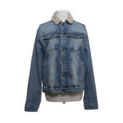 Veste en jeans fourrée (Bleu, Beige) de MR.F Coton, Élasthane