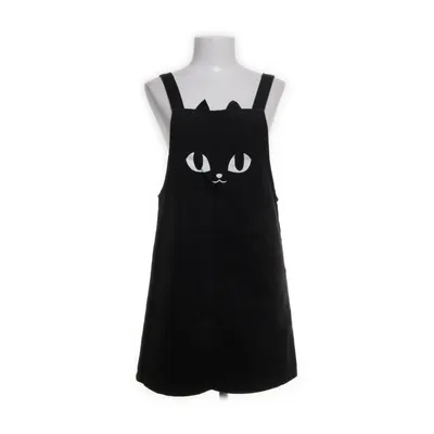 Hängselklänning (Svart, Flerfärgad) från House Bomull