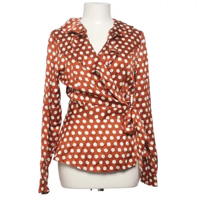 Wikkelblouse (Bruin, Wit) van Second Female Viscose