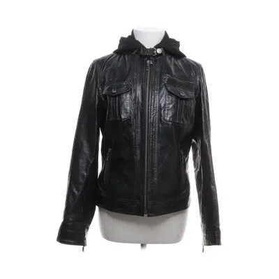 Läderjacka (Svart) från Panda Leather Polyester, Skinn