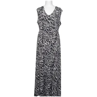 Robe longue (Noir, Blanc) de Flash Woman Élasthane, Polyester