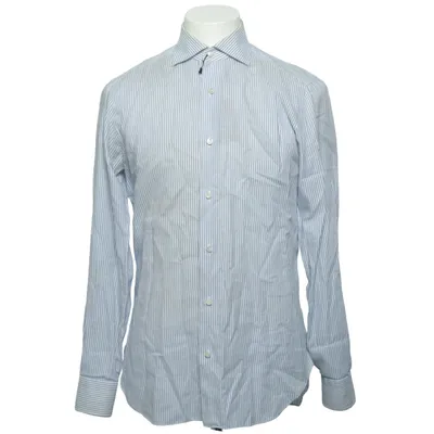 Shirt (Blauw, Wit) van Barba Napoli Katoen