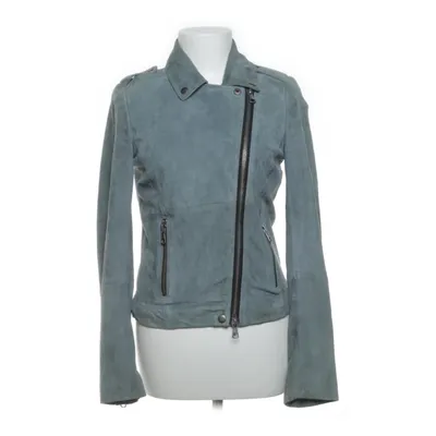 Leather jacket (Blue) from SET Urban Deluxe Cotton, Leather, Polyester