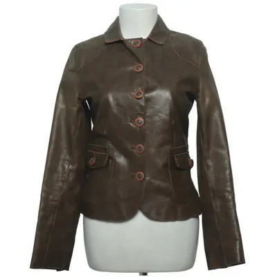 Leren blazer (Bruin) van EDC by ESPRIT Leer, Polyamide