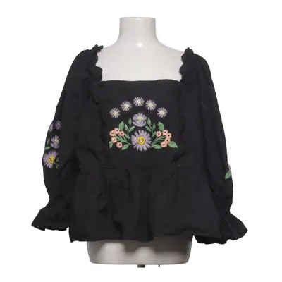 Blouse (Black, Multicolored) from George Cotton, Polyester