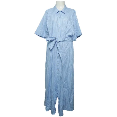 Skjortklänning (Blå, Vit) från H&M Bomull