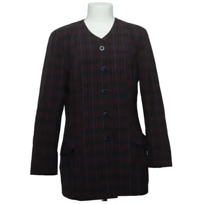 Blazer (Brown, Blue) from Toni Lee Polyester, Wool