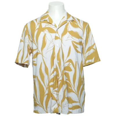 Chemise à manches courtes (Jaune, Blanc) de Zara Élasthane, Polyamide
