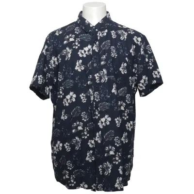 Chemise à manches courtes (Bleu, Blanc) de Strömberg Coton, Lin