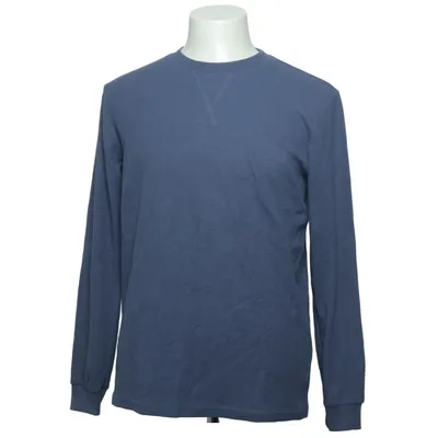 Langærmet t-shirt (Blå) fra Lager 157 Bomuld, Polyester