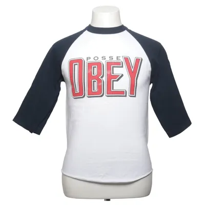 Maillot de baseball (Blanc, Bleu, Rouge) de Obey Coton