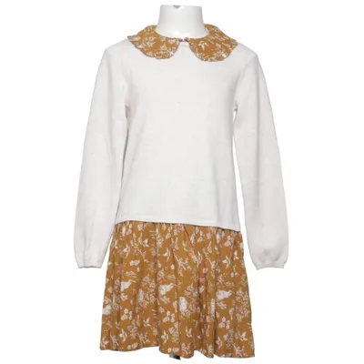 Kjole (Beige, Brun, Hvid, Flerfarvet) fra H&M Bomuld, Viscose