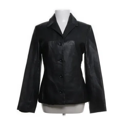 Leren blazer (Zwart)