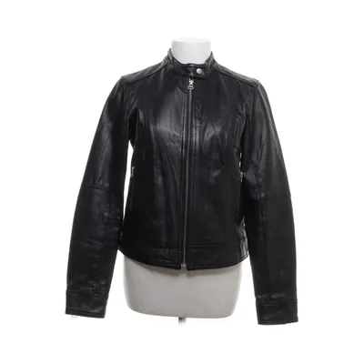 Leather jacket (Black) from Fransa Polyester, Leather