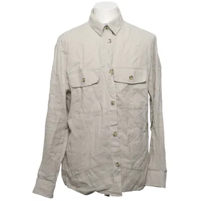 Skjorte (Beige) fra H&M Man Bomuld, Linned