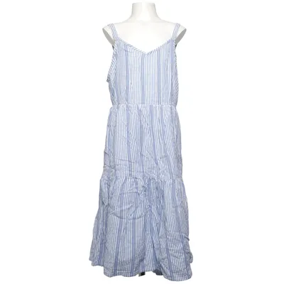 Dress (Blue, White) from United Colors of Benetton Cotton