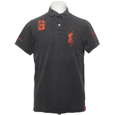 Polo shirt (Gray, Orange) from Chunk Clothing CO Cotton, Polyester
