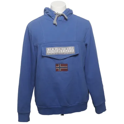 Sweat à capuche (Bleu) de Napapijri Coton, Élasthane, Polyester