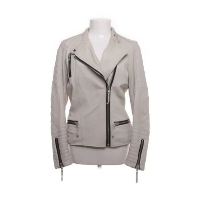 Bikerjacka (Grå) från Maison Scotch Bomull, Elastan, Polyester, Skinn