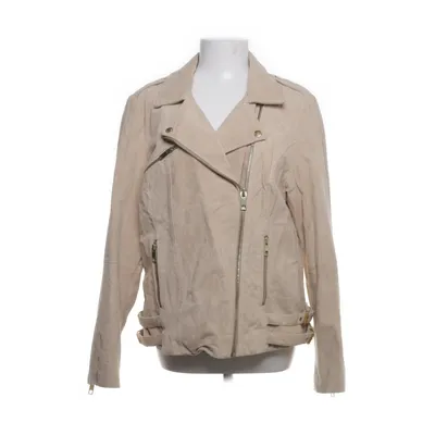 Läderjacka (Beige) från Suzanna Polyester, Skinn