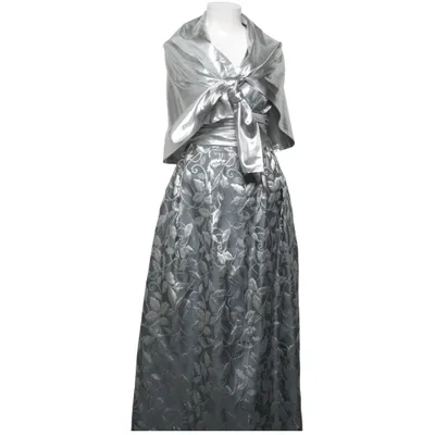 Aftonklänning (Grå, Silverfärgad) från Capriccio by Roter London Acetat, Polyamid