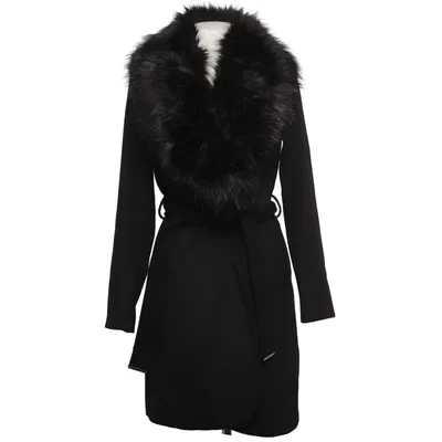 Manteau (Noir) de Chiara Forthi Acrylique, Coton, Polyester, Laine