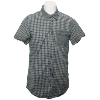 Chemise à manches courtes (Bleu, Beige) de Rude Riders Coton