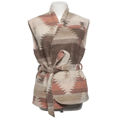 Gilet (Bruin, Beige, Meerkleurig) van Minus Polyester, Wol