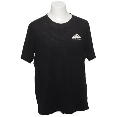 T-shirt (Zwart) van Nike Trail Katoen, Elastaan, Polyester