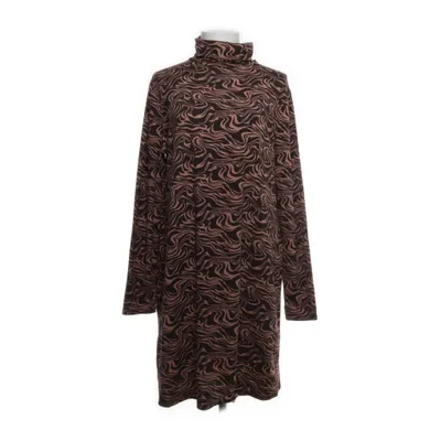 Turtleneck dress (Brown, Beige) from Laura Torelli Collection Polyester, Elastane