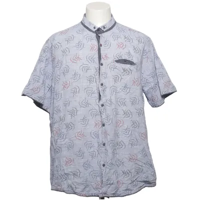 Chemise à manches courtes (Bleu, Rouge, Blanc) de Jean Carriére Coton