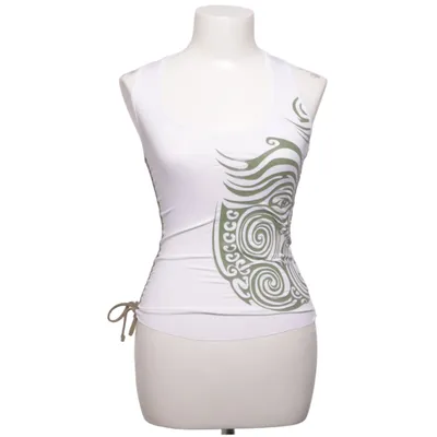 Tank Top (White, Green) from Afrodit Elastane, Polyamide