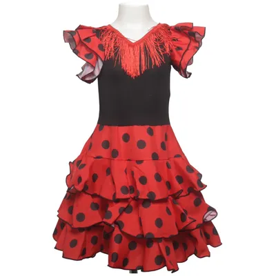 Fancy dress (Red, Black) Cotton, Polyamide, Polyester