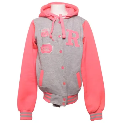 Collegejakke (Grå, Pink) fra Urban Kids Bomuld, Polyester