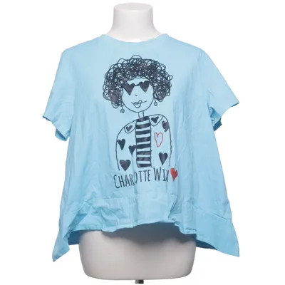 T-shirt (Blauw) van Charlotte Katoen, Elastaan