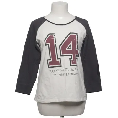 Maillot de baseball (Blanc, Gris) de House of Lola Coton, Élasthane
