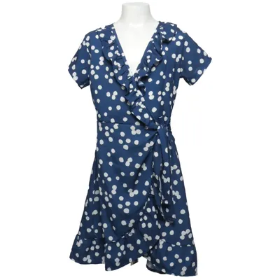 Wrap dress (Blue, White) from VRS Junior Polyester