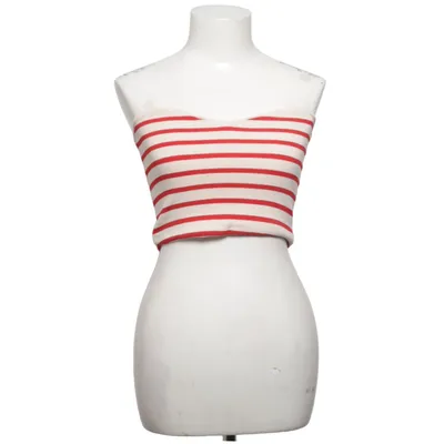 Tube top (Red, Beige) from Zara Polyamide, Viscose