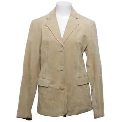 Læderblazer (Beige) fra Alvaro Læder, Polyester