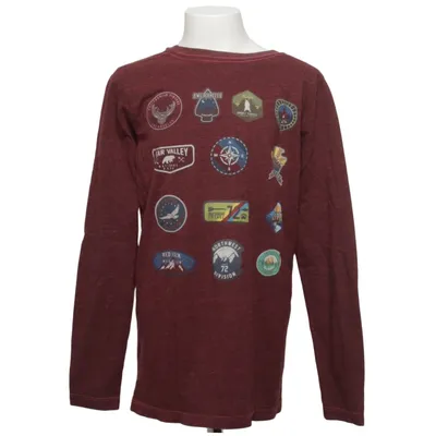 Long sleeve T-shirt (Red) from Californian Vintage Cotton, Polyester